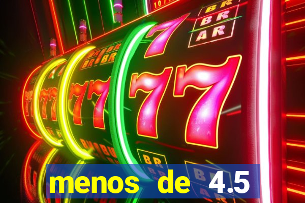 menos de 4.5 escanteios o que significa